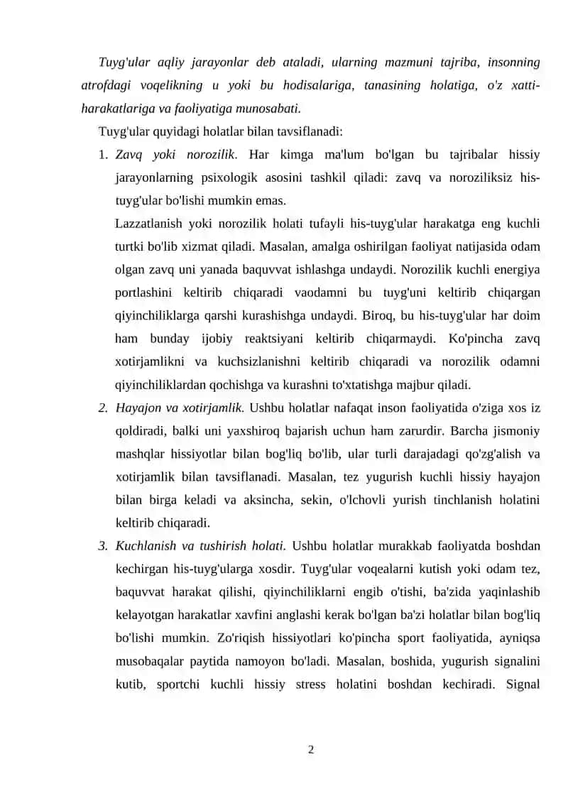 Tuyg'ular tushunchasi 2