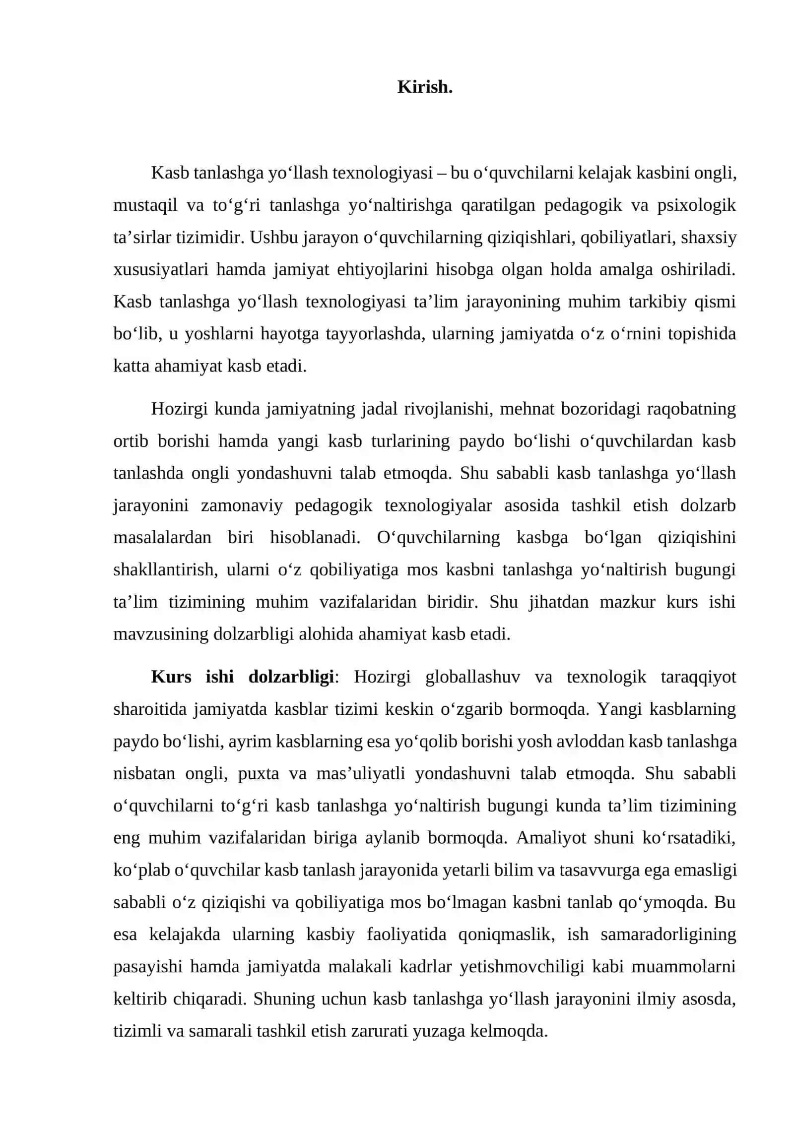 Kasb tanlashga yo’llash texnologiyasi 2
