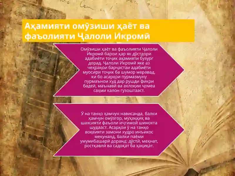Эъҷодиёти Ҷалол Икромӣ 2
