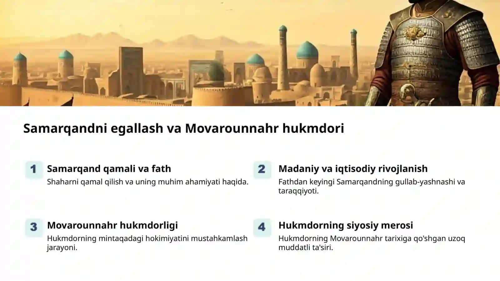 Amir Temur: Buyuk sarkarda va davlat arbobi 2