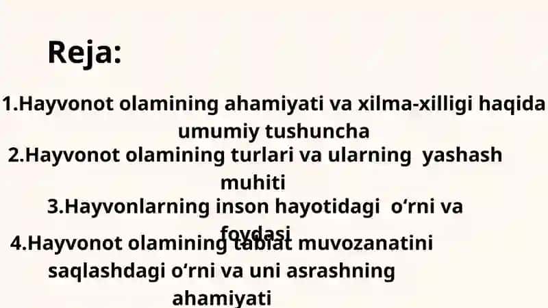 Hayvonot olamining Xilma-Xilligi 2