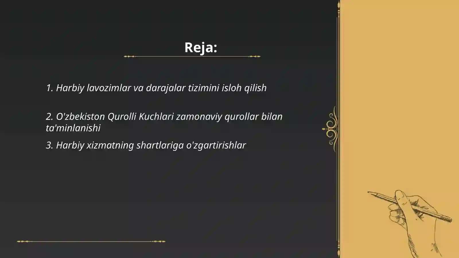 O'zbekiston Qurolli Kuchlarining Islohotlari 2