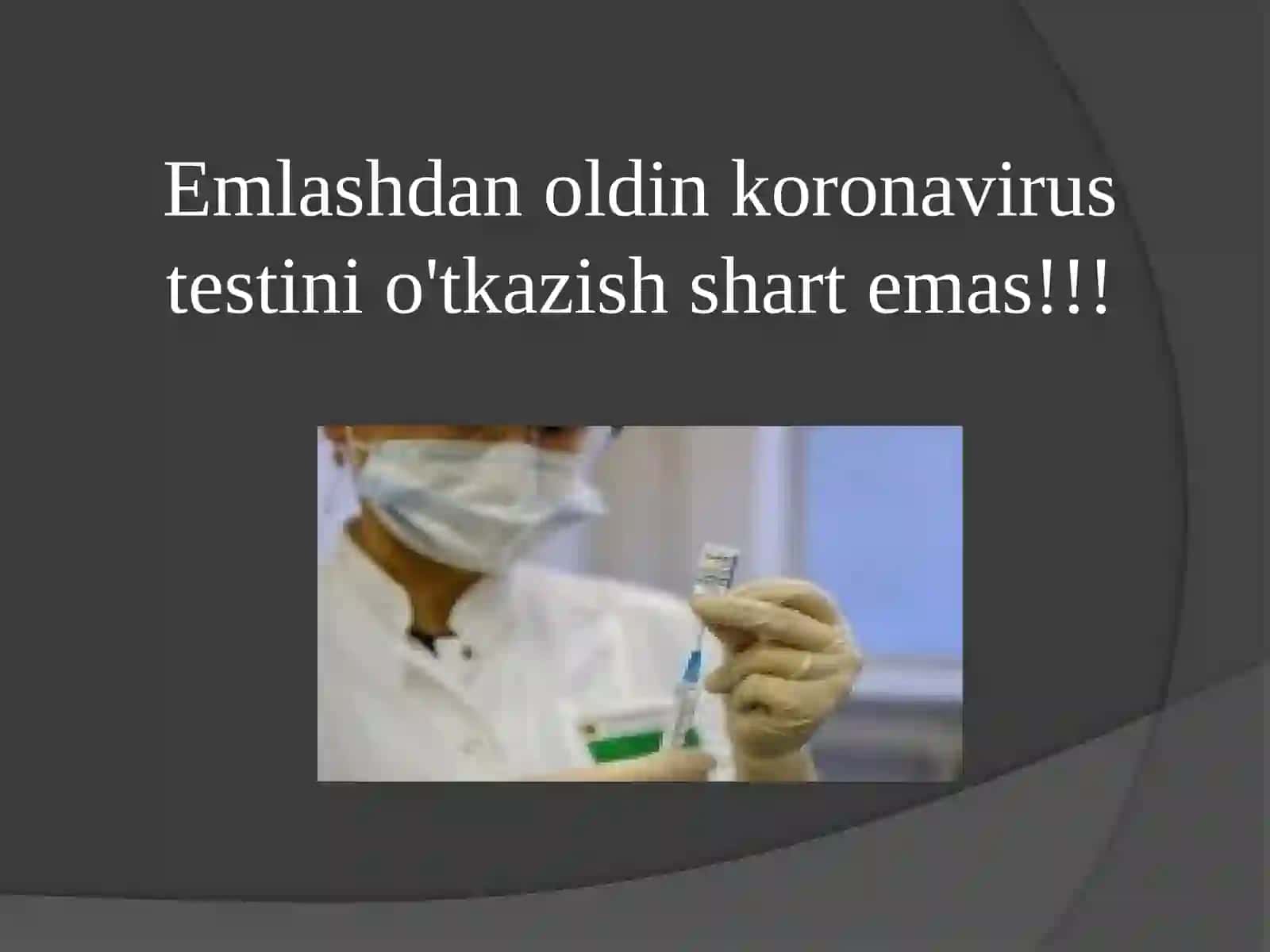 COVID-19ga qarshi emlash chora-tadbirlari 2