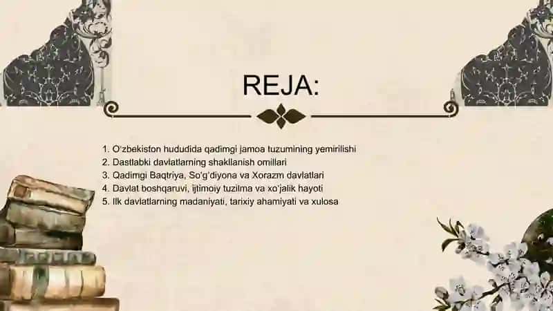 O‘zbekiston hududida ilk davlatlarning vujudga kelishi 2