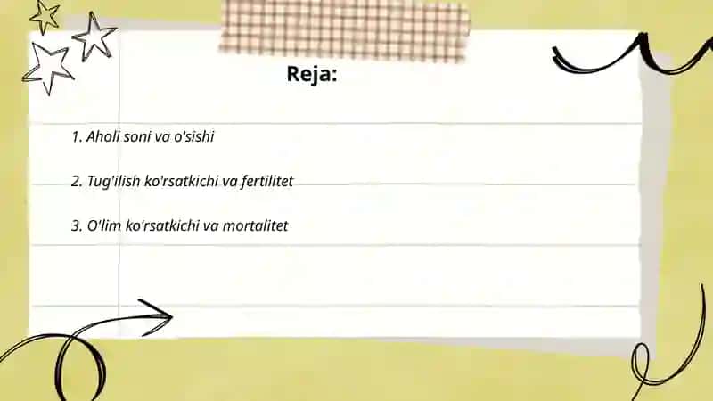 Aholi statistikasi 2