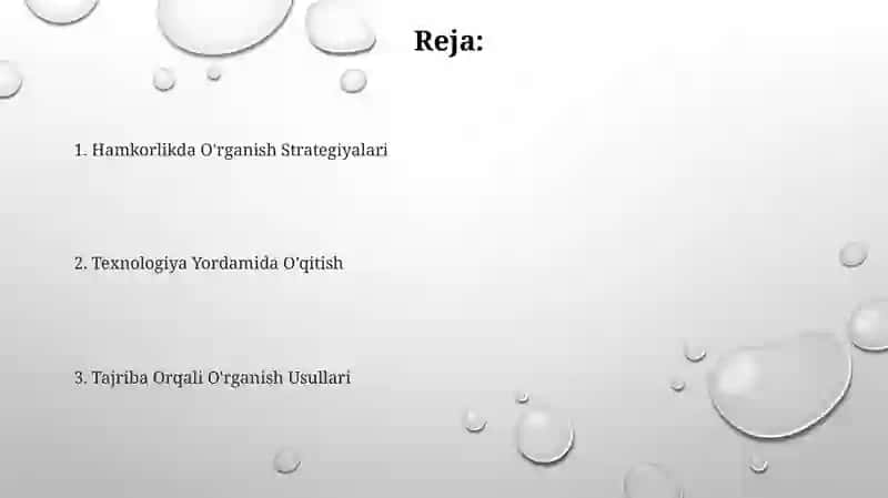 Tarbiya metodlarining tavsiflanishi 2