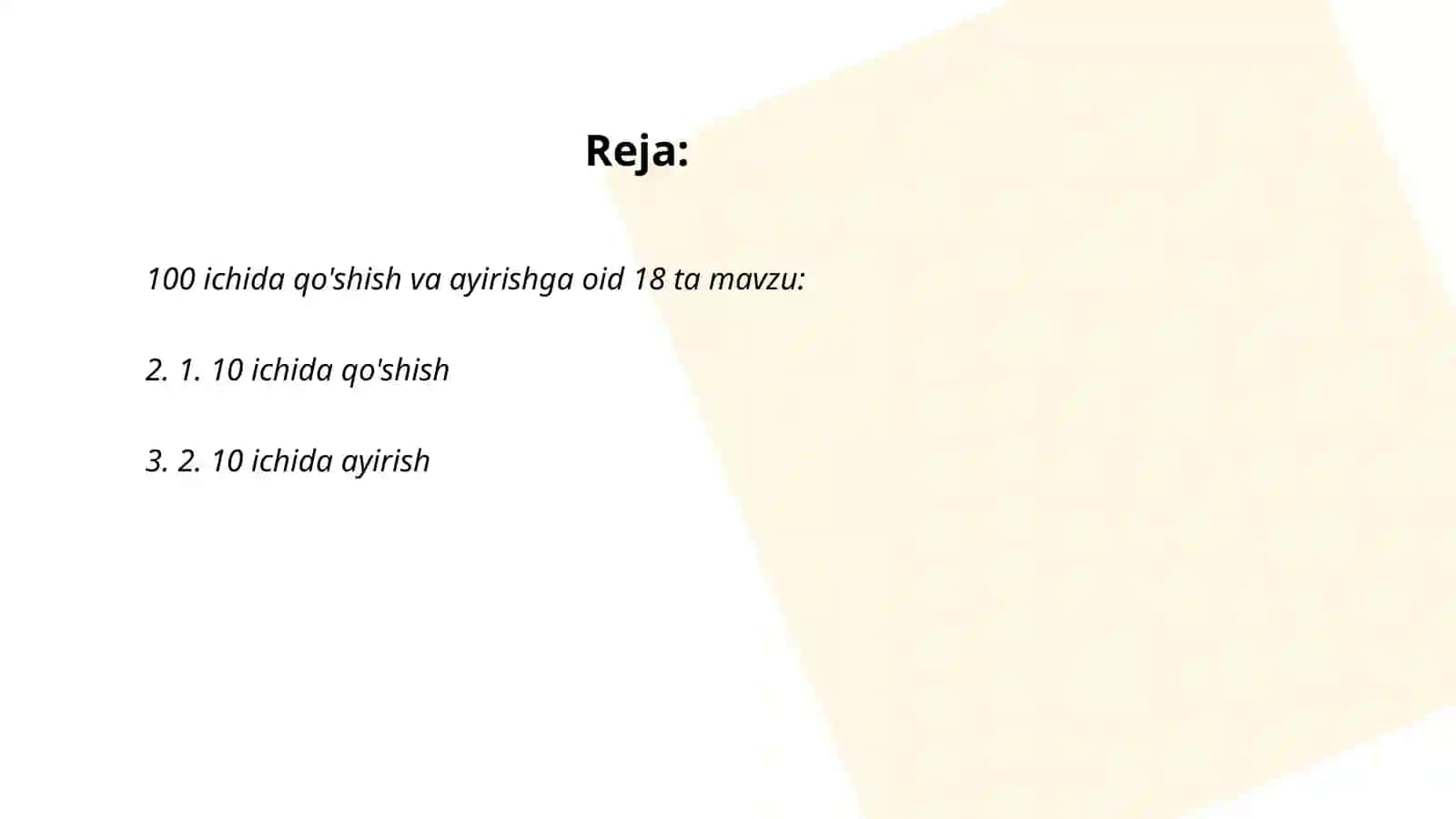 Matematika o'qitish nazariyasi 2