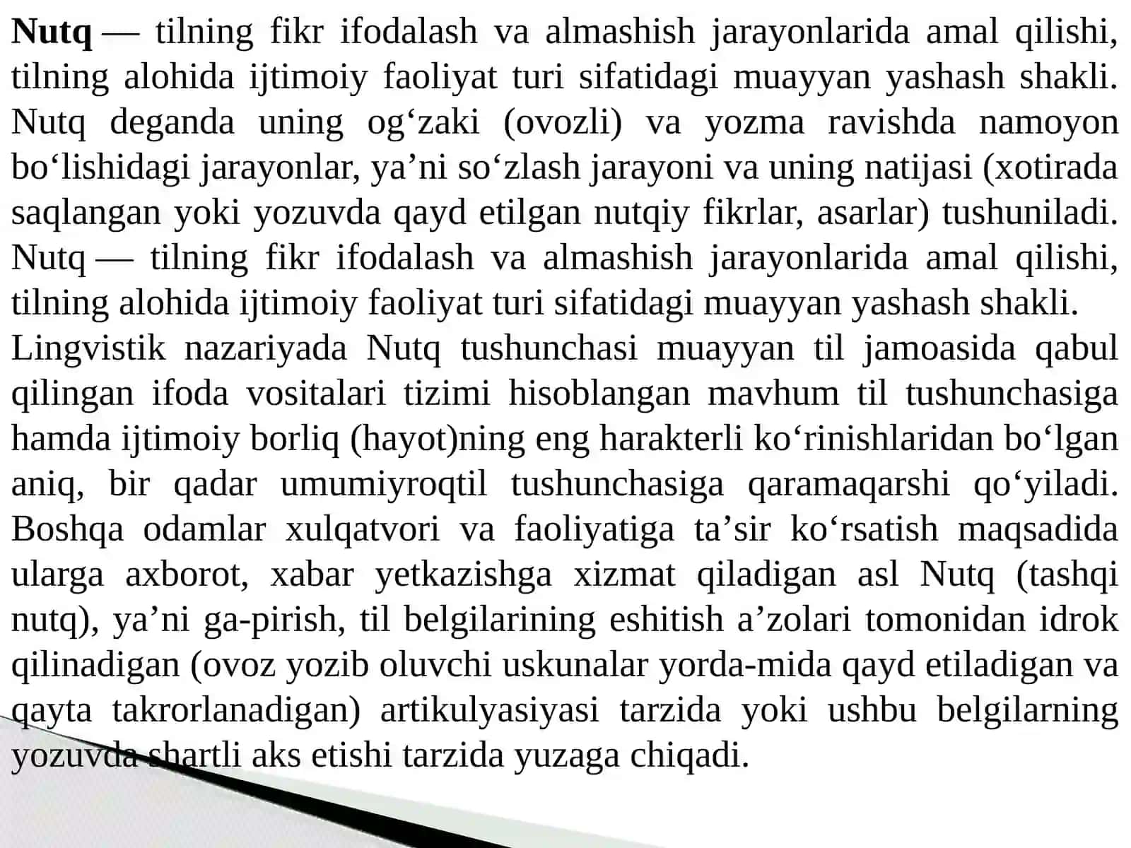 Nutqning rivojlanish xususiyatlari 2