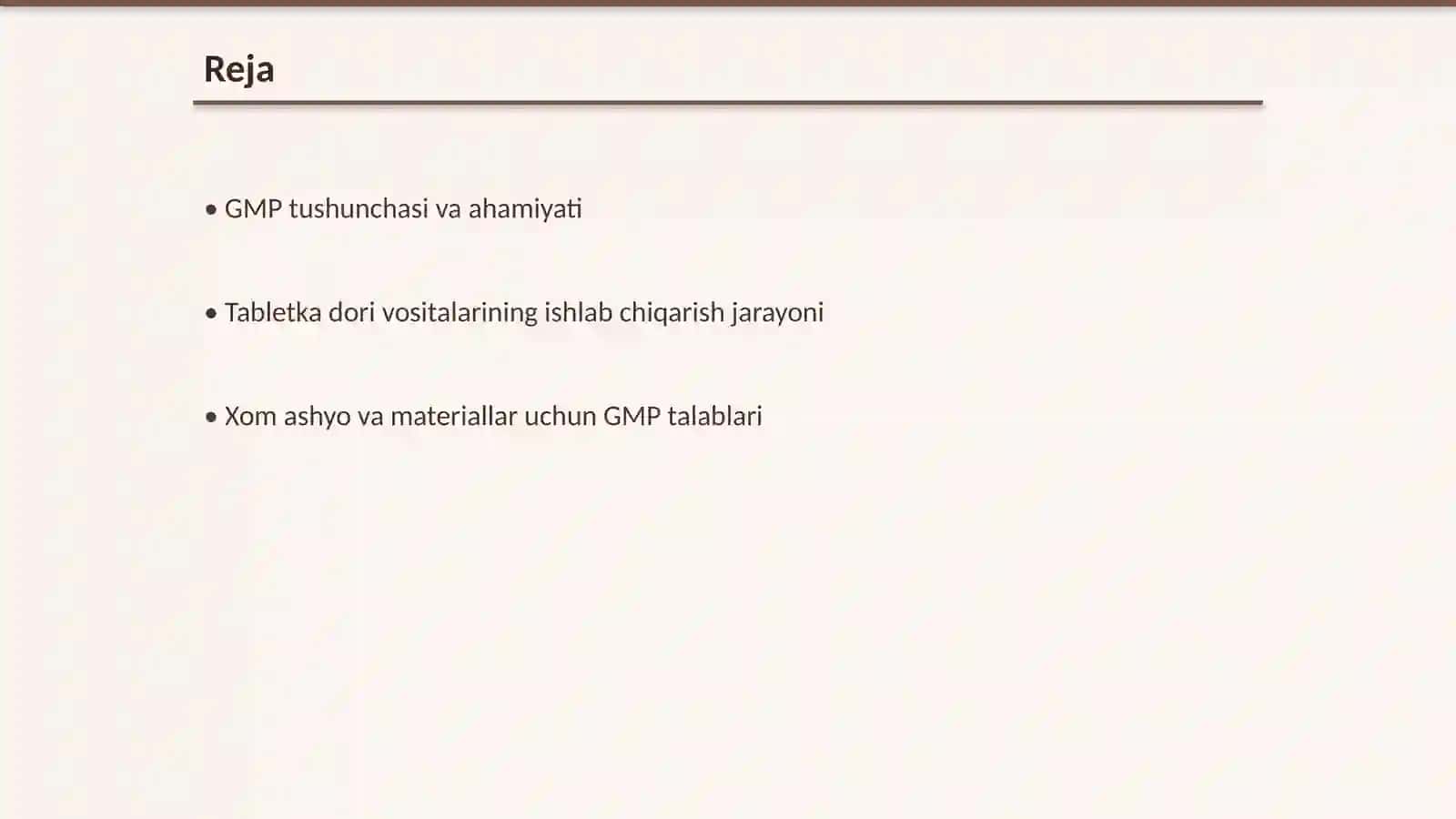 GMP talablari 2