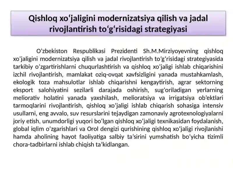 Sho’rlangan tuproqlar va uni oldini olish chora tadbirlari 2