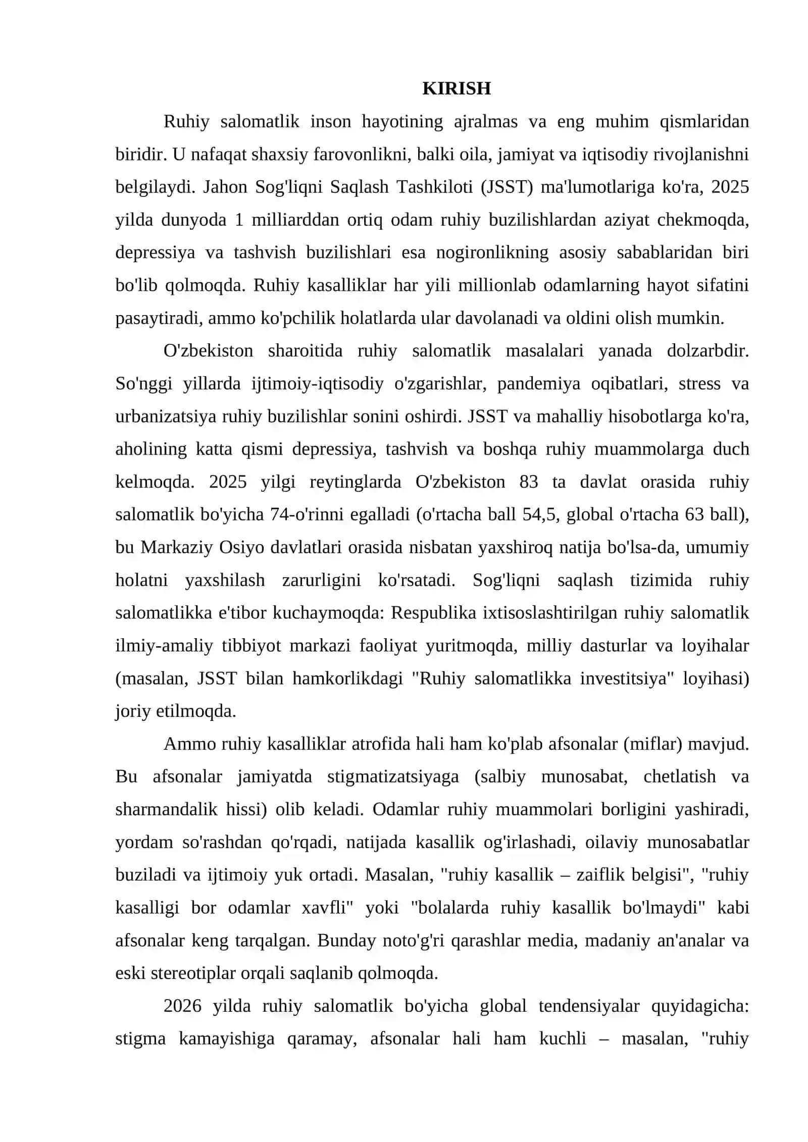 Ruhiy kasallikning afsonalari va haqiqati 2