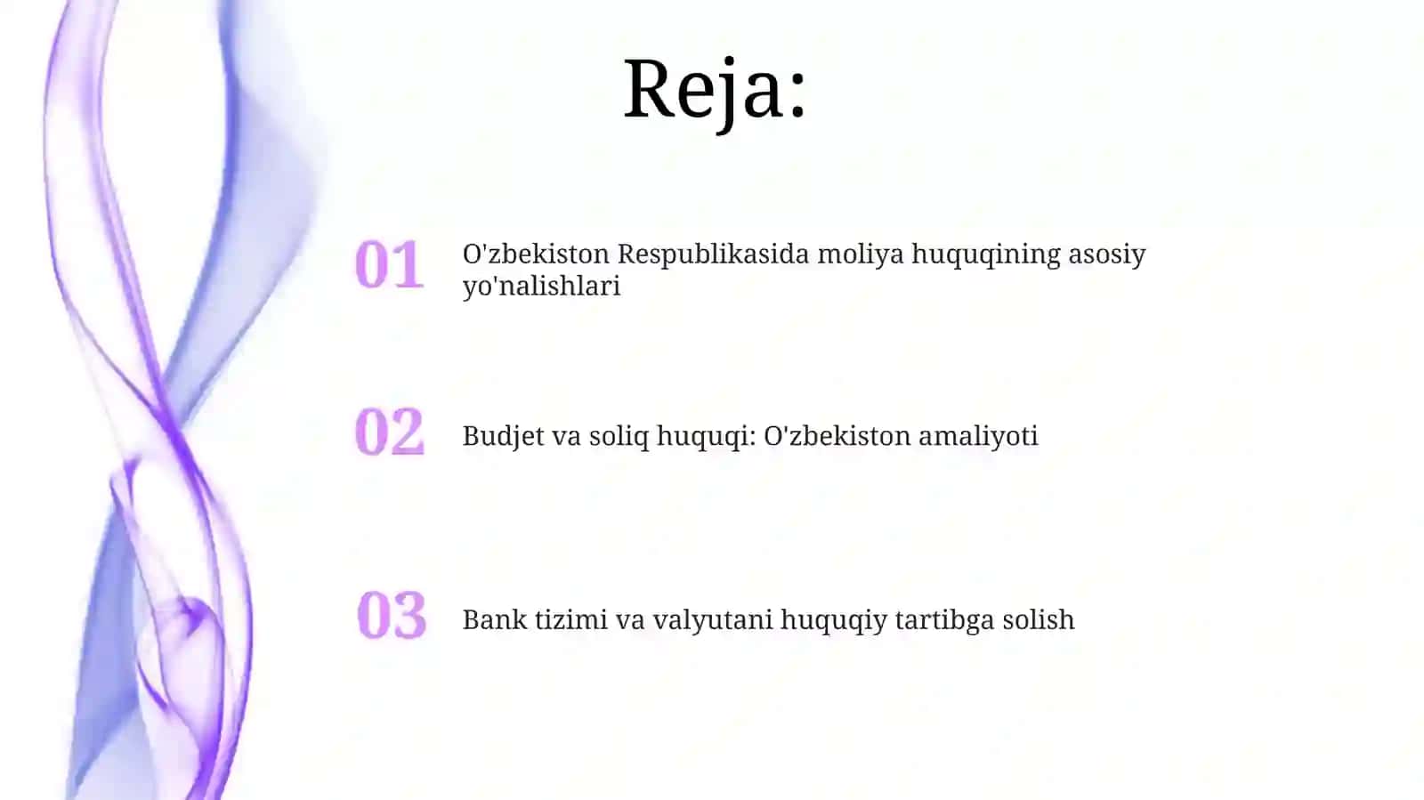 O'zbekiston Respublikasida Moliya huquqi 2