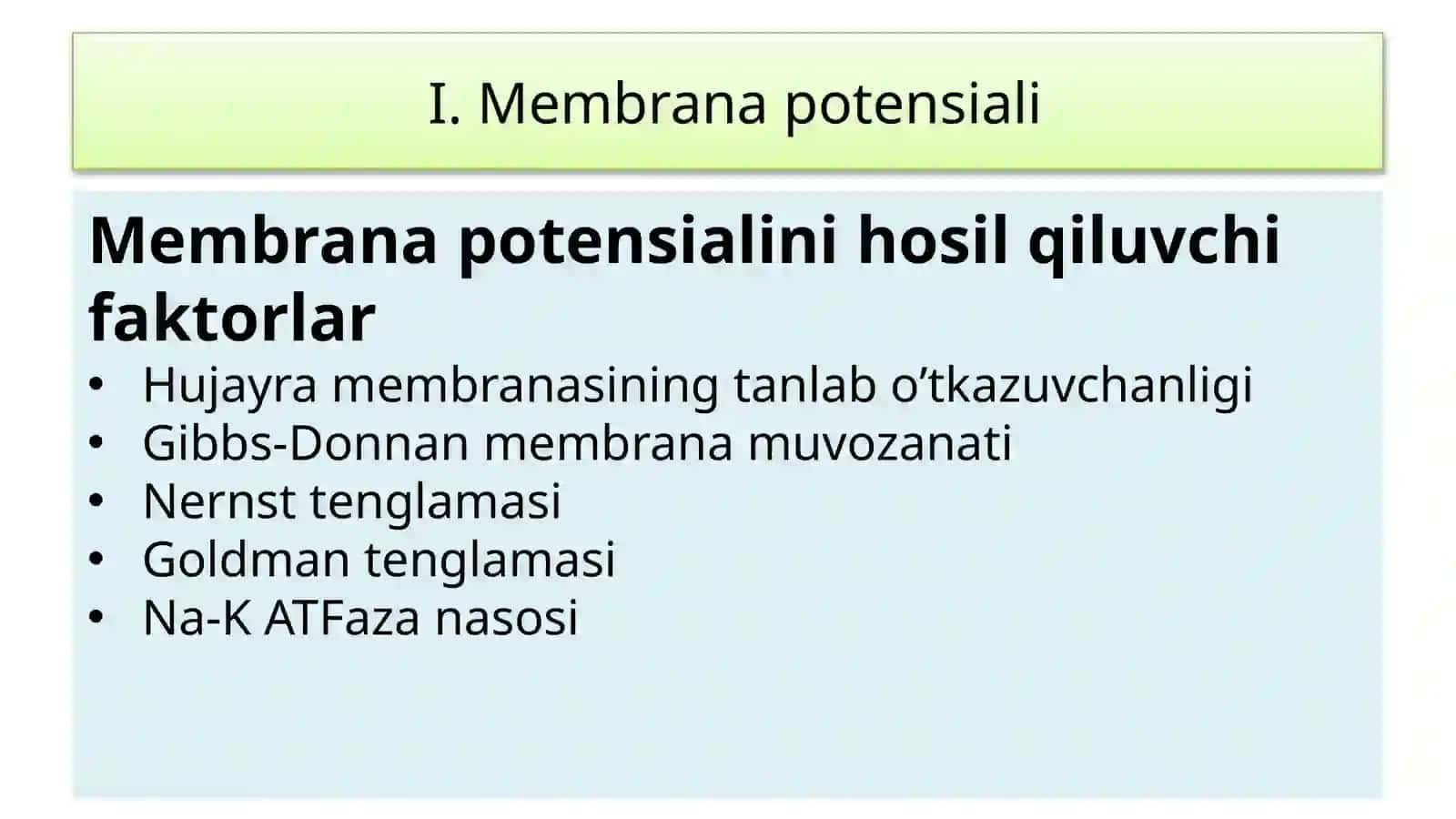 Membrana potensiali 2