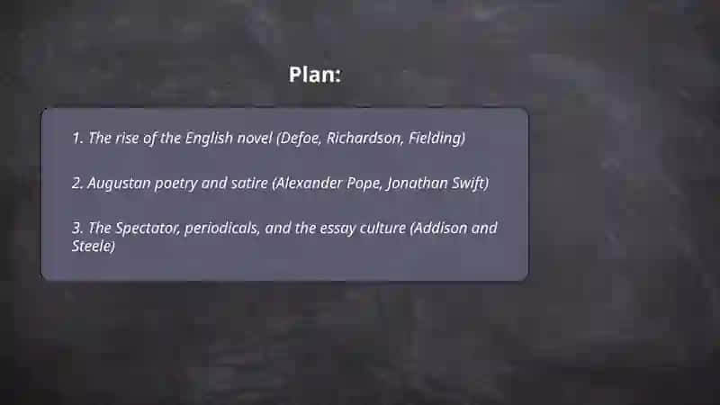 XVIII century English enlightenment literature 2