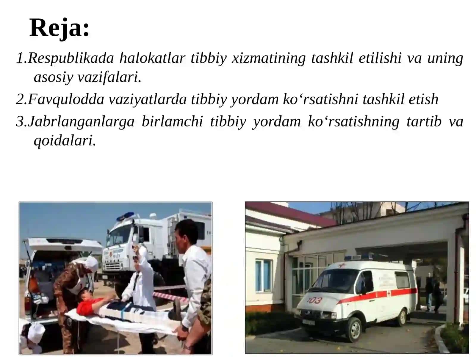 Xalokatlar tibbiyoti 2