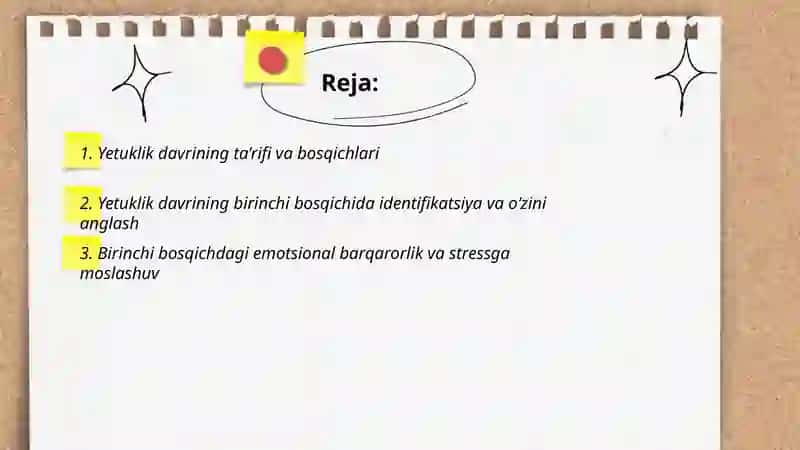 Yetuklik davri va gerontopsixologiya 2