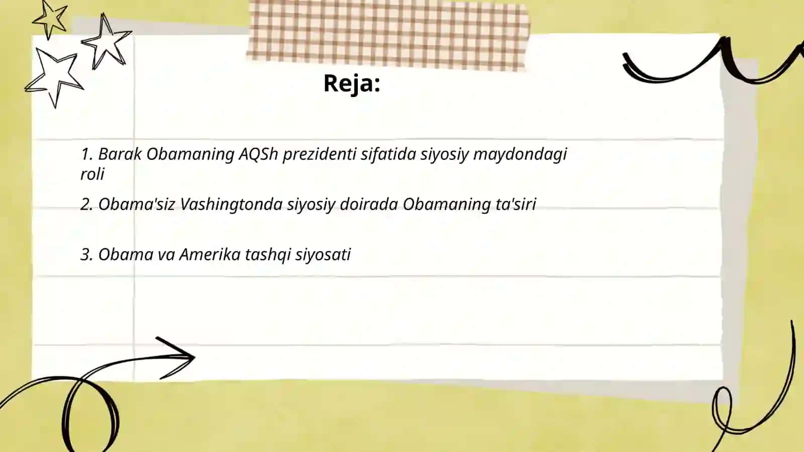 Siyosiy maydonda Obamaning oʻrni 2