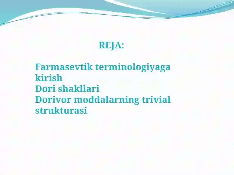 Farmasevtik terminologiya 2