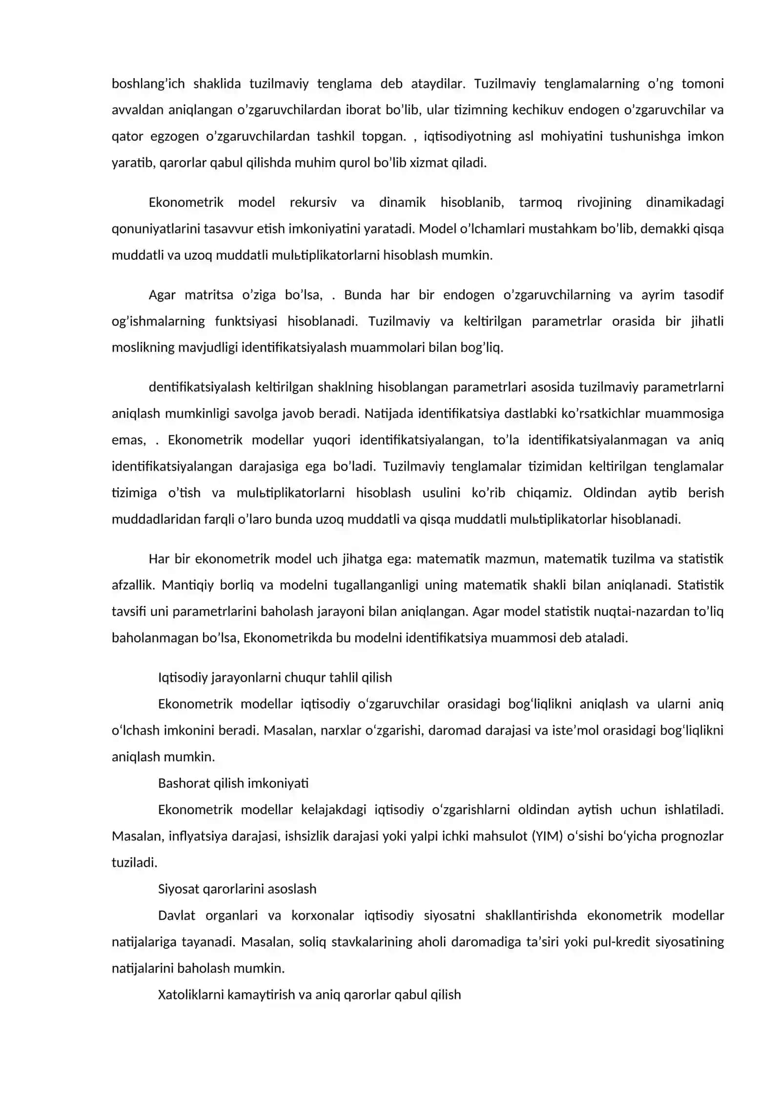 Iqtisodiy ma’lumotlarning statistik tabiati 2