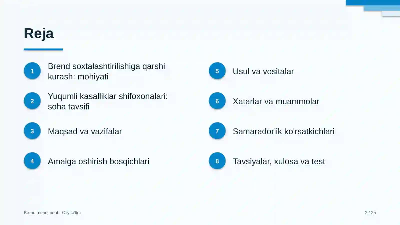 Yuqumli kasalliklar shifoxonalarida brend soxtalashtirilishiga qarshi kurashish 2