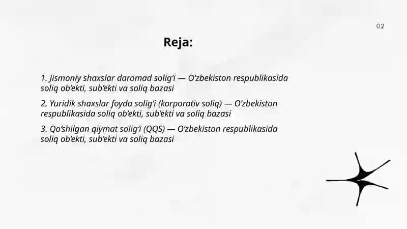 O‘zbekiston Respublikasida Amaldagi Soliq Turlari 2