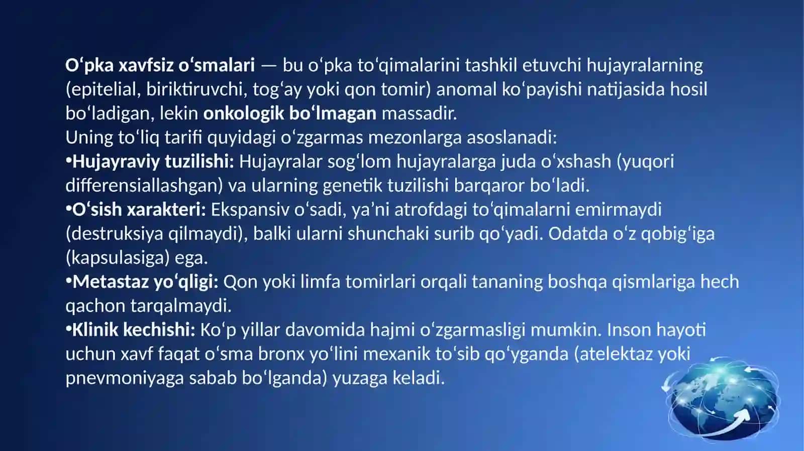 Oʻpkaning xavfsiz oʻsmalari 2