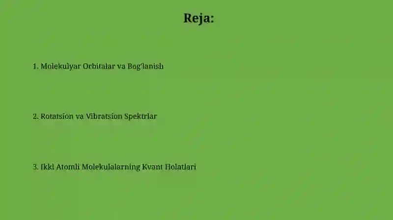 Ikki atomli molekulalar 2