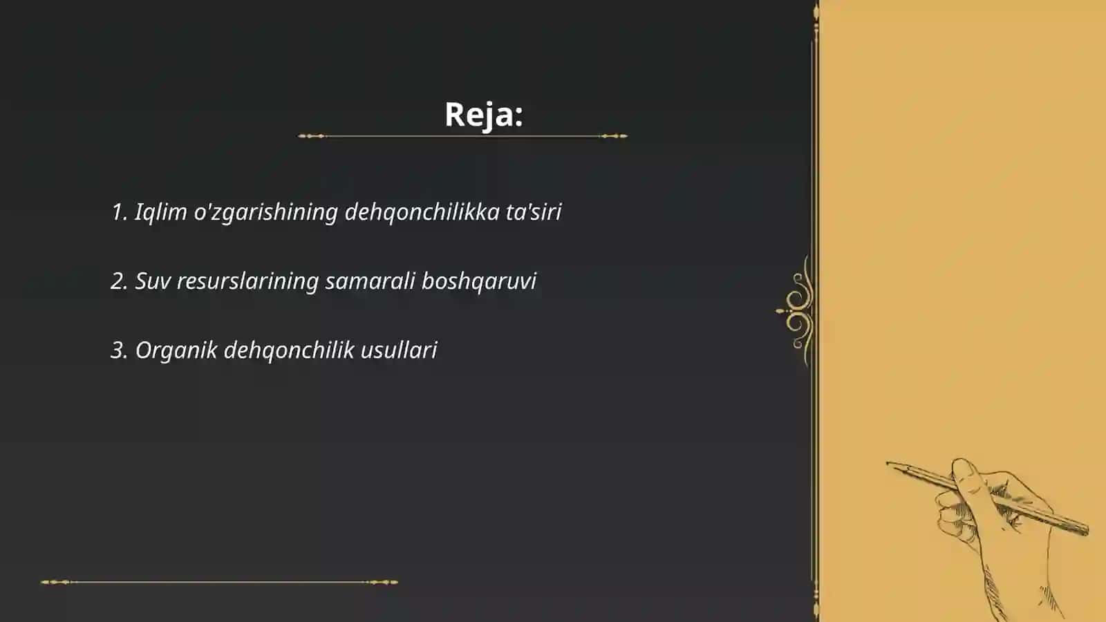 Aniq dehqonchilik istiqbollari 2