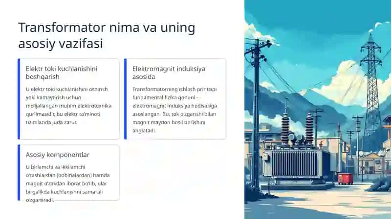Bir fazali transformatorning tuzilishi va ishlashi 2