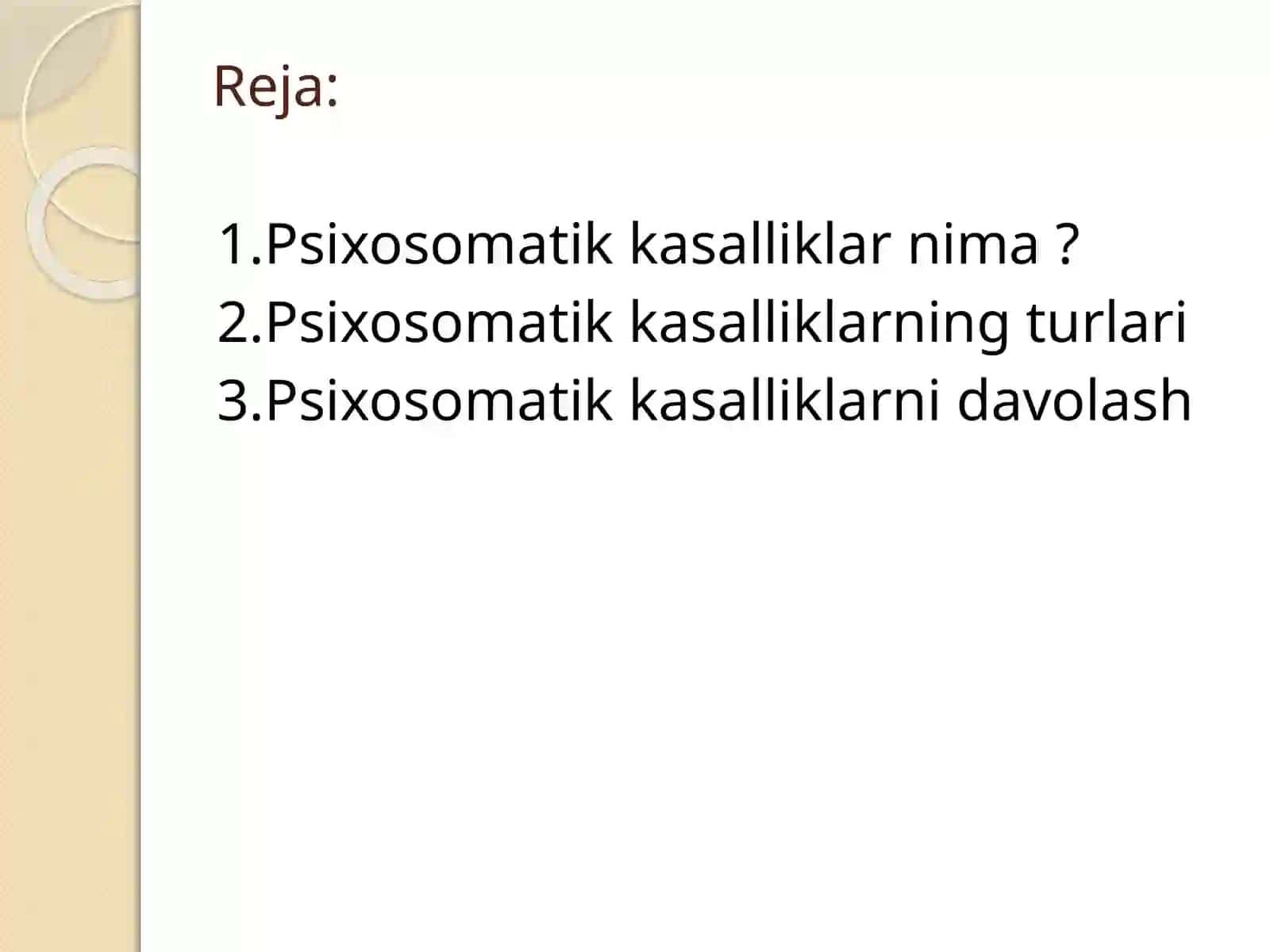 Psixosomatikk salliklarning klassifikatsiyasi 2