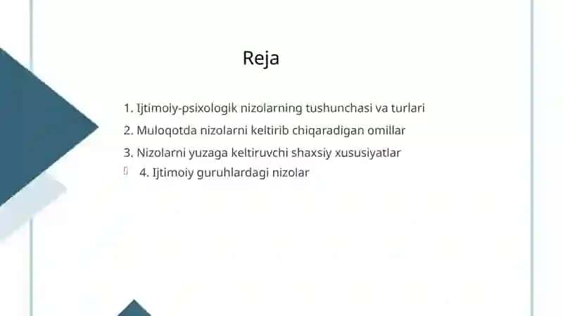 Ijtimoiy-psixologik nizolarning tavsifi 2