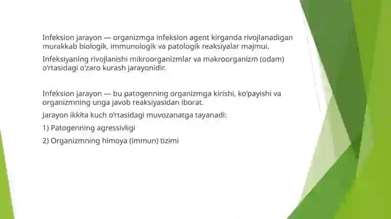 Umumiy infeksion jarayon haqida tushuncha 2