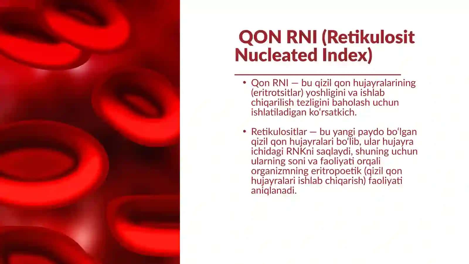 QON RNI (Retikulosit Nucleated Index) 2