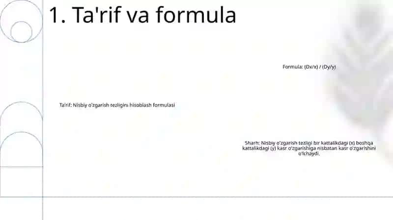 Xajmning Nisbiy O'Zgarishi 2