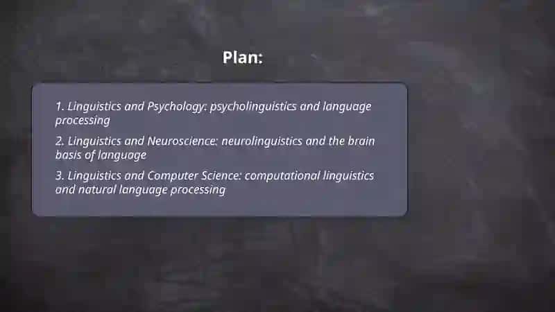 Linguistics and its relation to other disciplines 2