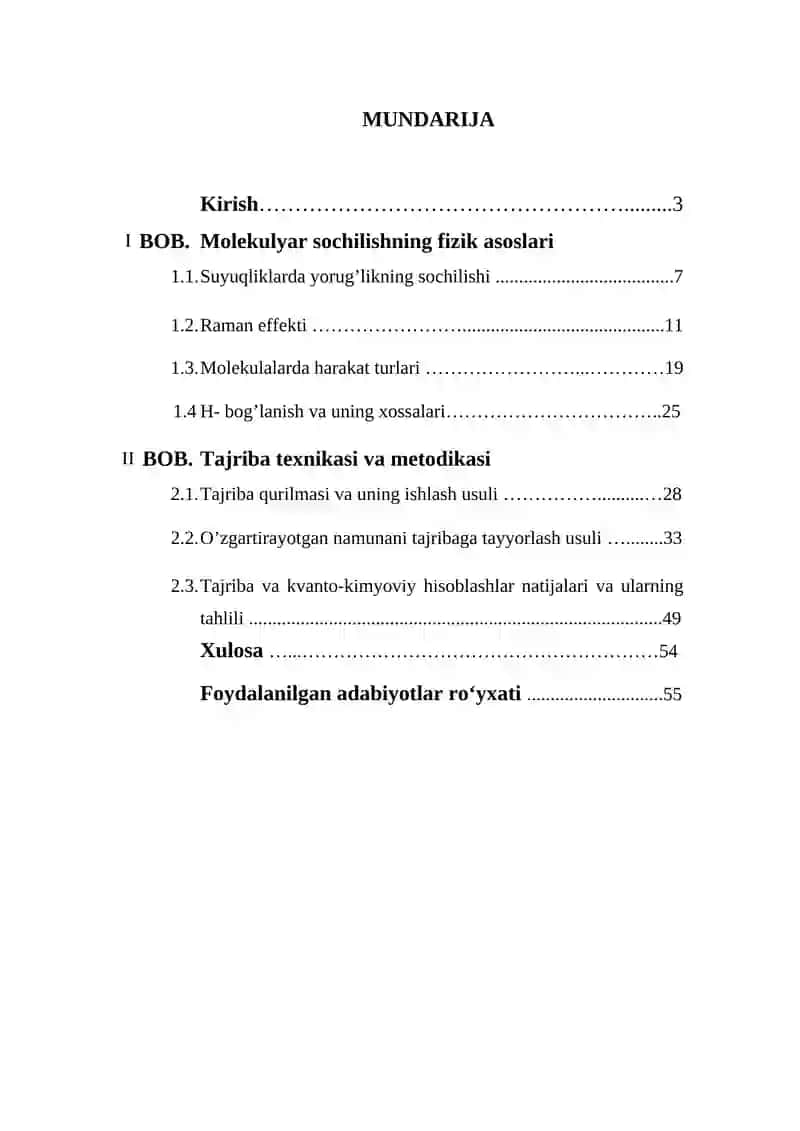 MOLEKULALAR AGREGATSIYALARNI KVANTO-KIMYOVIY HISOBLASHLAR ORQALI O’RGANISH 2