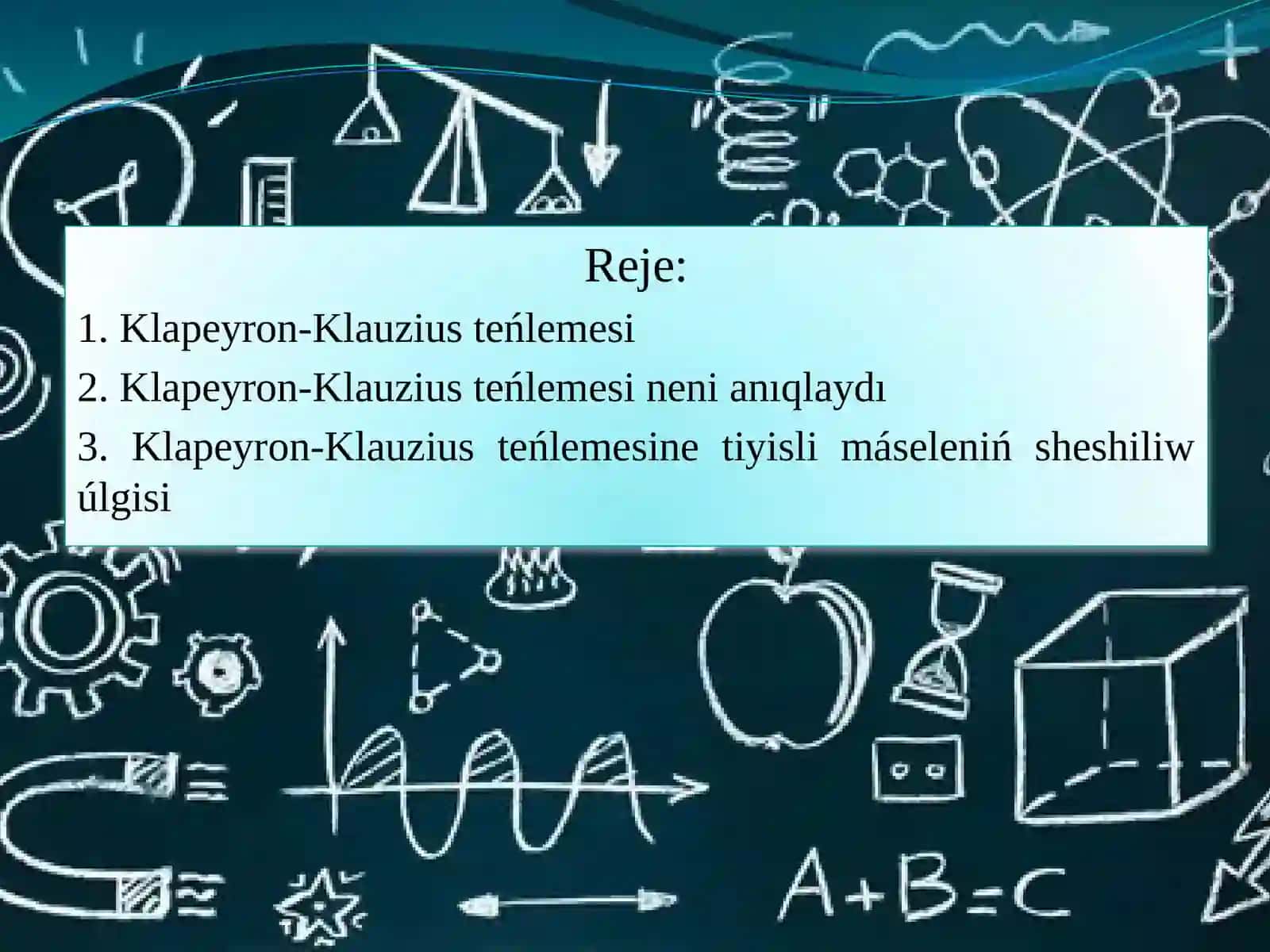 Klapeyron-Klauzius teńlemesi 2