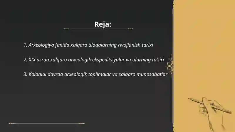 Arxeologiya fanida xalqaro aloqalar tarixi 2