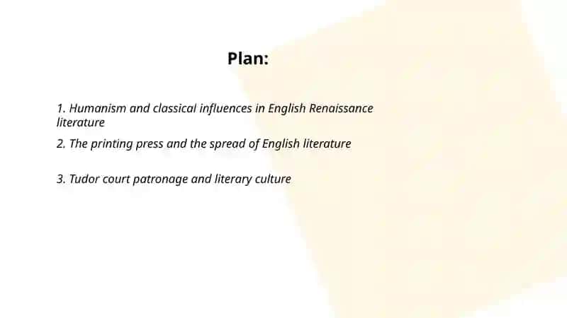 Renaissance in English literature 2