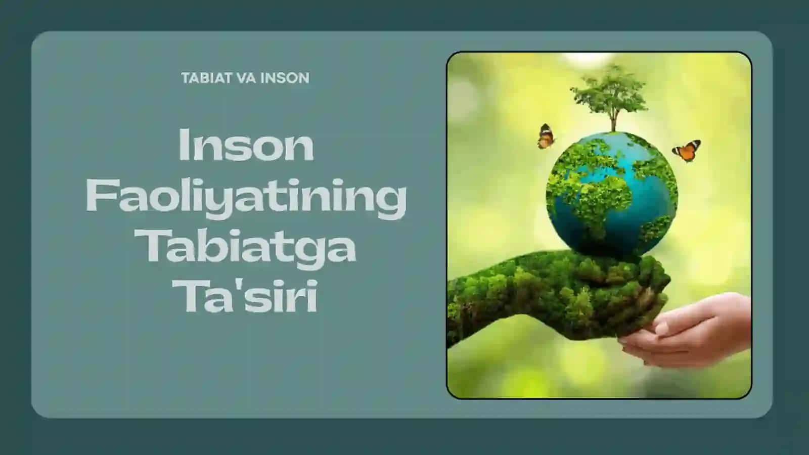 Inson Faoliyatining Tabiatga Ta'siri 2