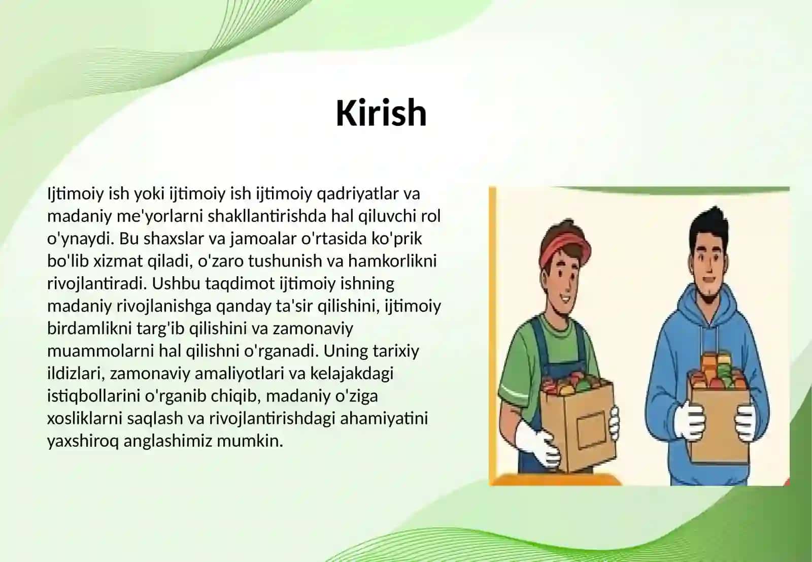 Ijtimoiy ish jamiyatining madaniy hodisasi 2