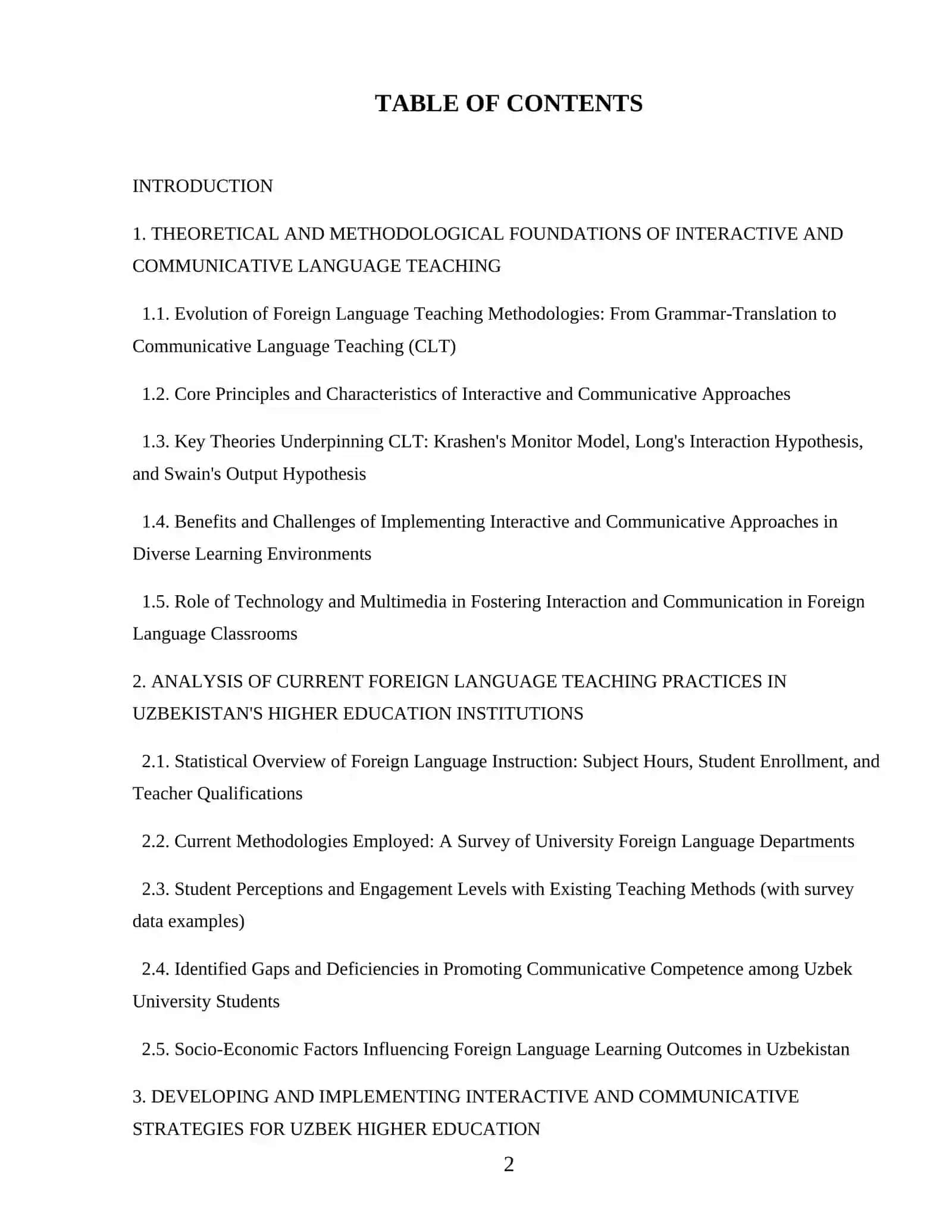 Interactive and communicative approaches to teaching foreign languages 2