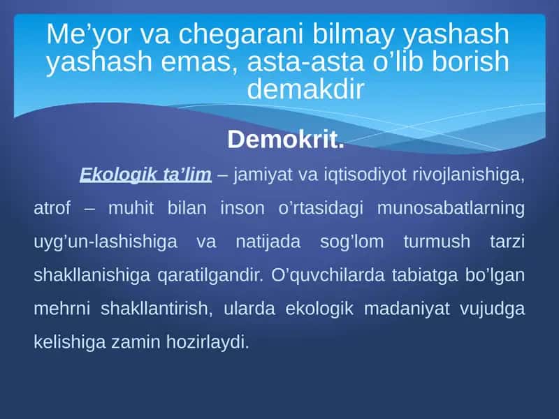 "Sun’iy Ekotizimlar" 2