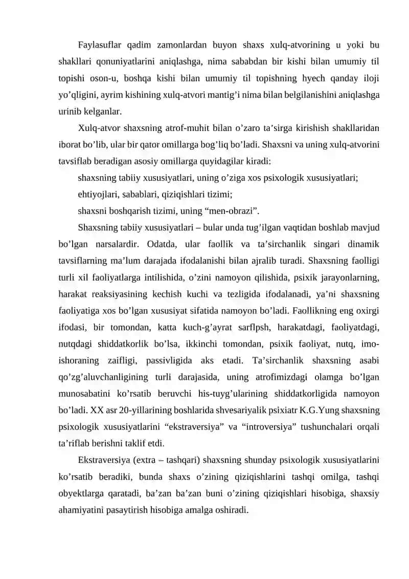 XULQ ATVORNING PSIXOFIZIOLOGIK ASOSI 2