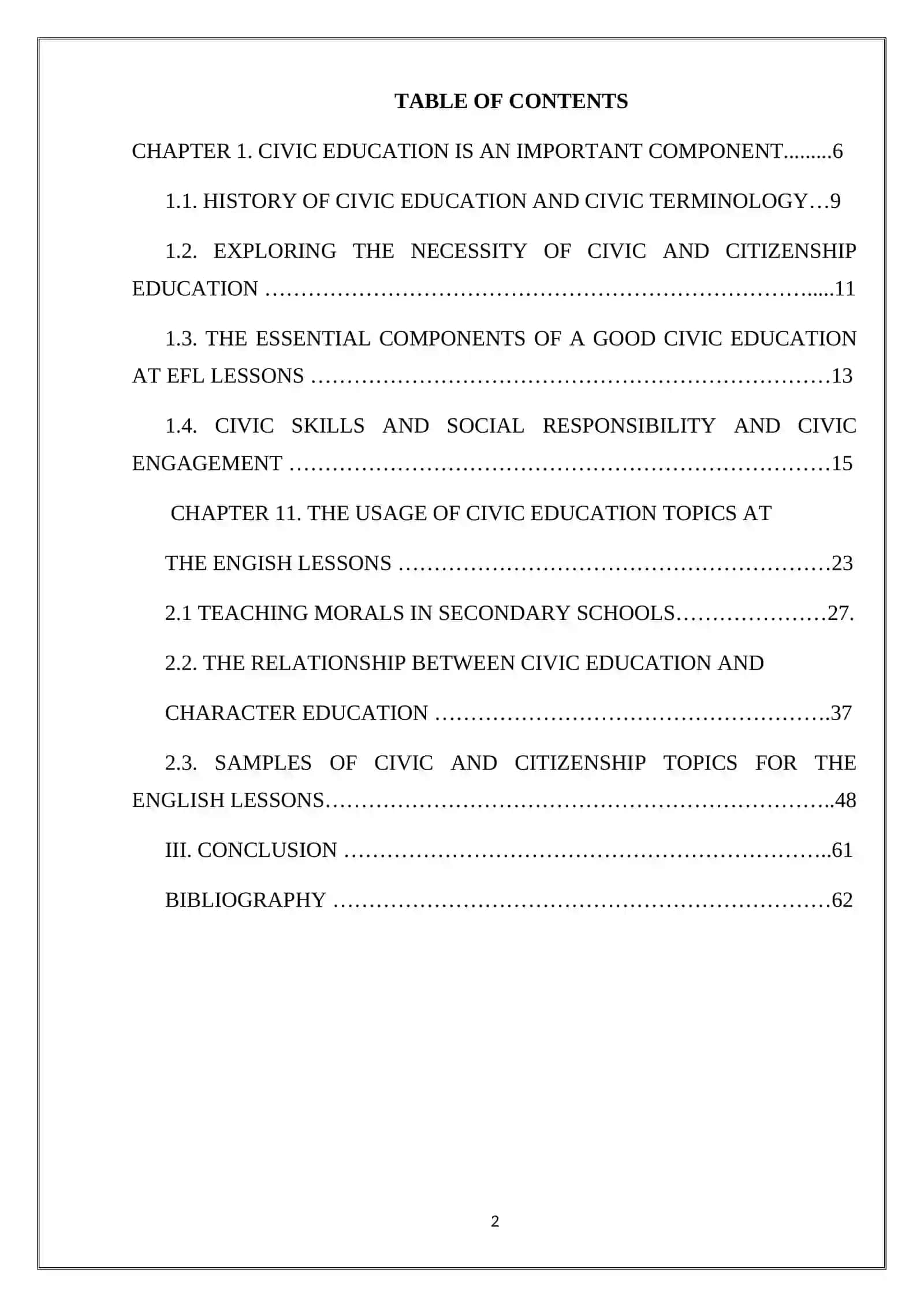 Civic education topics at the English lessons 2