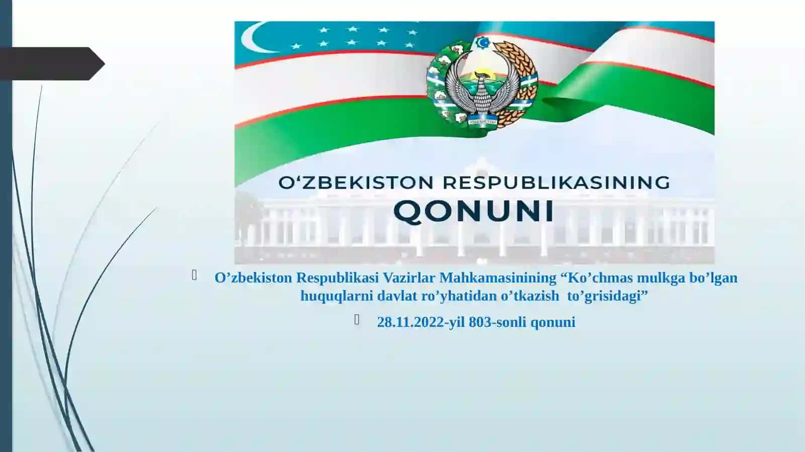 O‘zbekiston Respublikasining 937 va 535-sonli qarori bilan tanishish 2