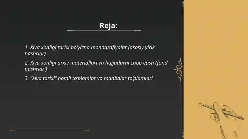 Xiva xonligi tarixiga oid yirik nashrlar 2