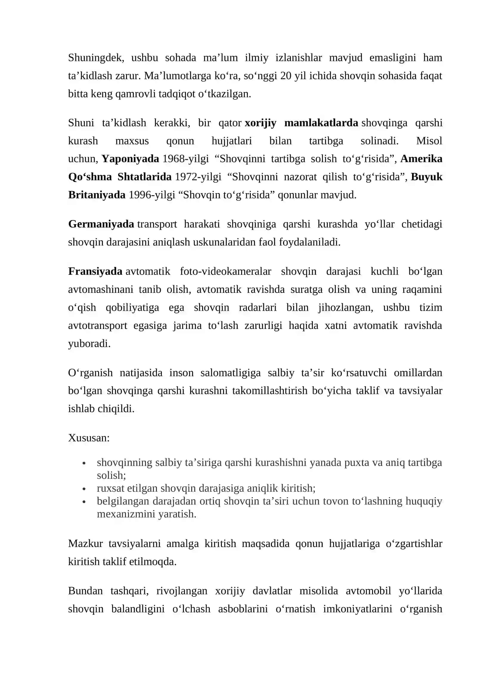 atmosfera shovqin bilan ifloslanganlik darajasini aniqlash haqida maʼlumotlar 2