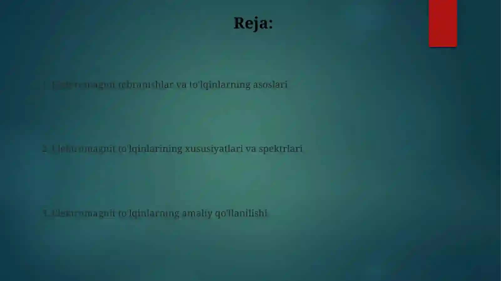 Elektromagnit tebranishlar va to'lqinlar 2