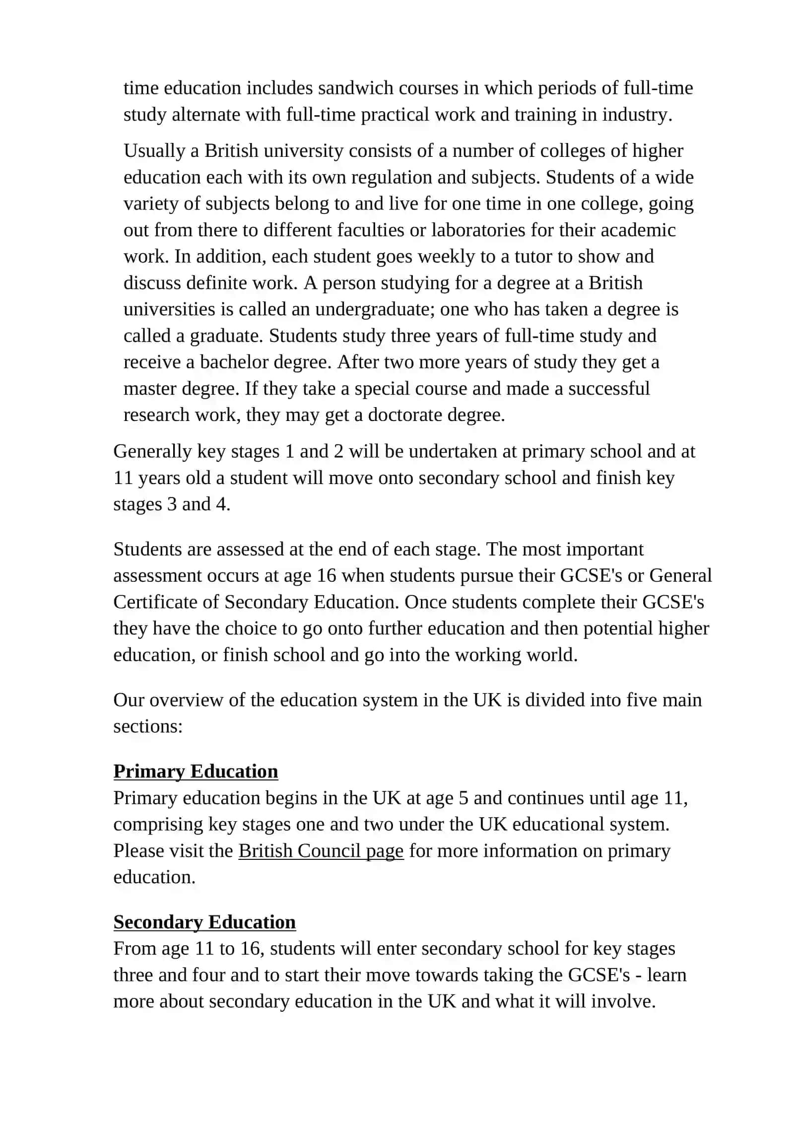 The Educational System of Great Britain 2
